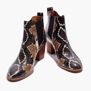 Madewell Regan Boot in Snake Embossed Leather 6